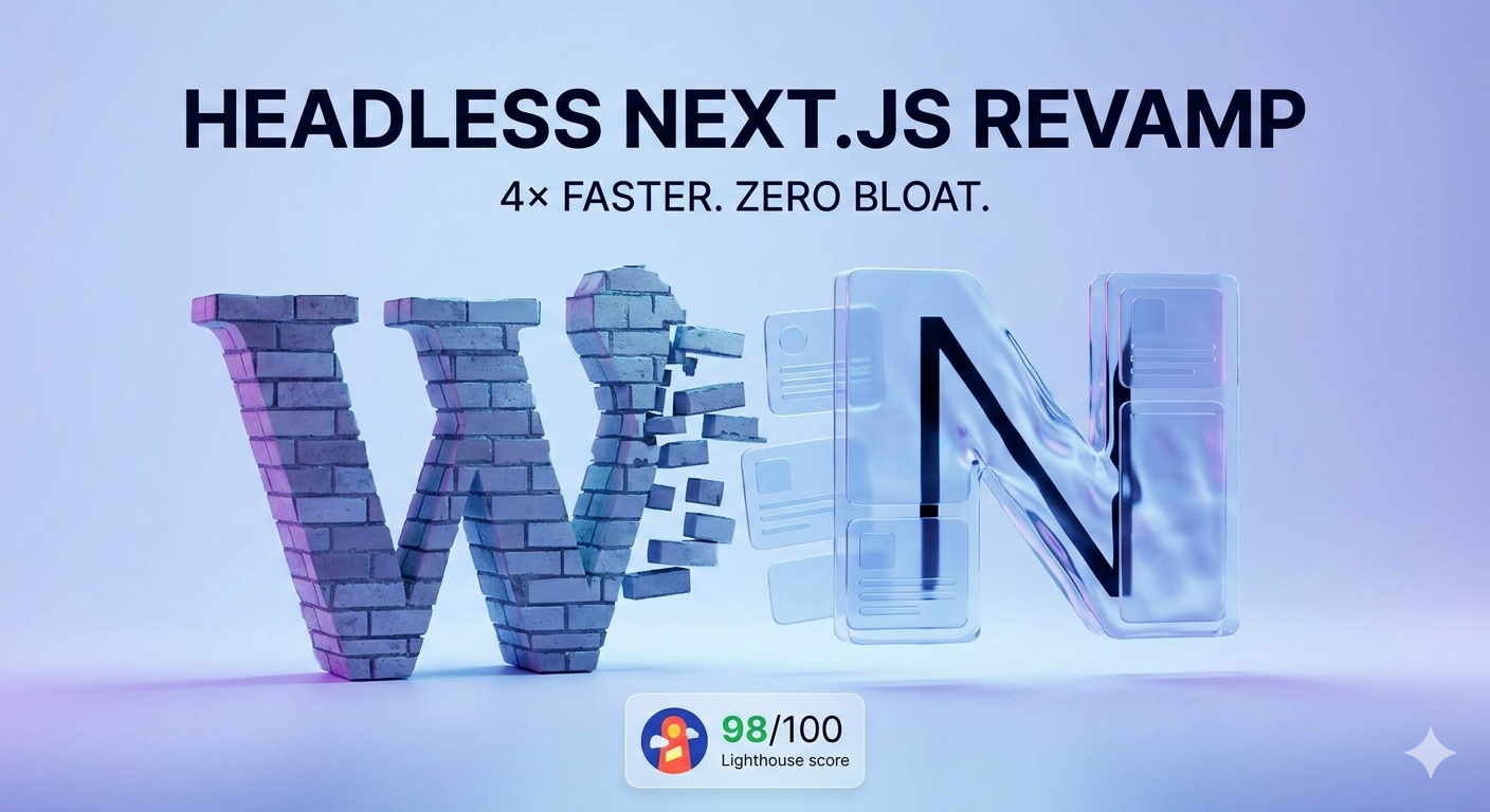 From Legacy WordPress to Headless Next.js: A 400% Performance Leap with Bento Design